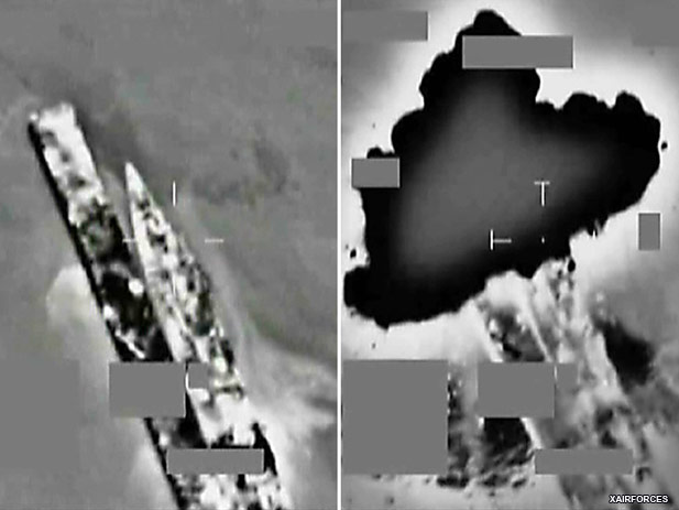 RAF Tornados Bombs Libyan Frigate