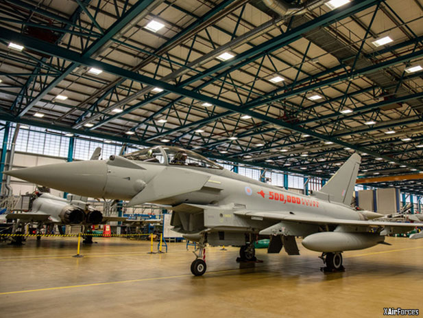 Eurofighter fleet passes 500,000 flying hours