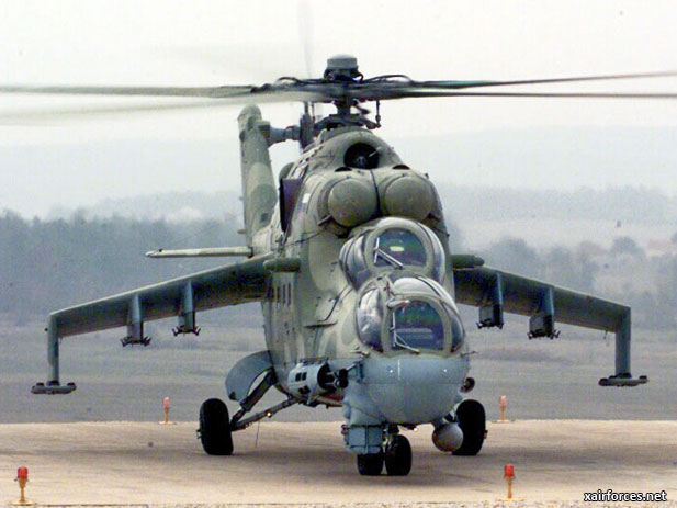 The flight testing of Mi-24 helicopter with an up-rated engine is being carried out in Belarus