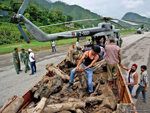 Copter Crash Kills 19 as Flood Rescue Efforts Strain Indian Air Force