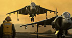 U.S. Navy Aviation AV-8B Harrier II on Pacific Ocean
